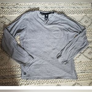 Univibe Size Medium Mens Black White Striped Long Sleeves Shirt